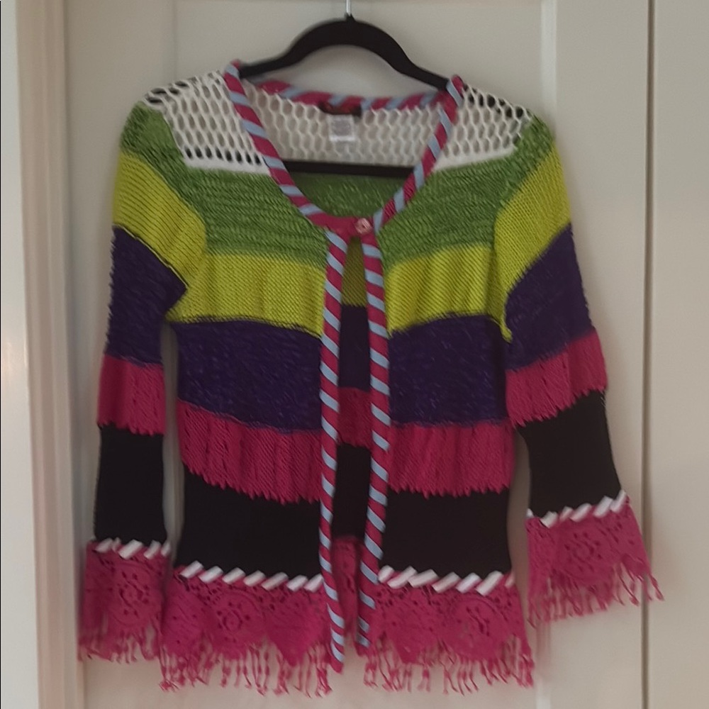 Christian Lacroix Cardigan Sweater with Fringe (NWOT)